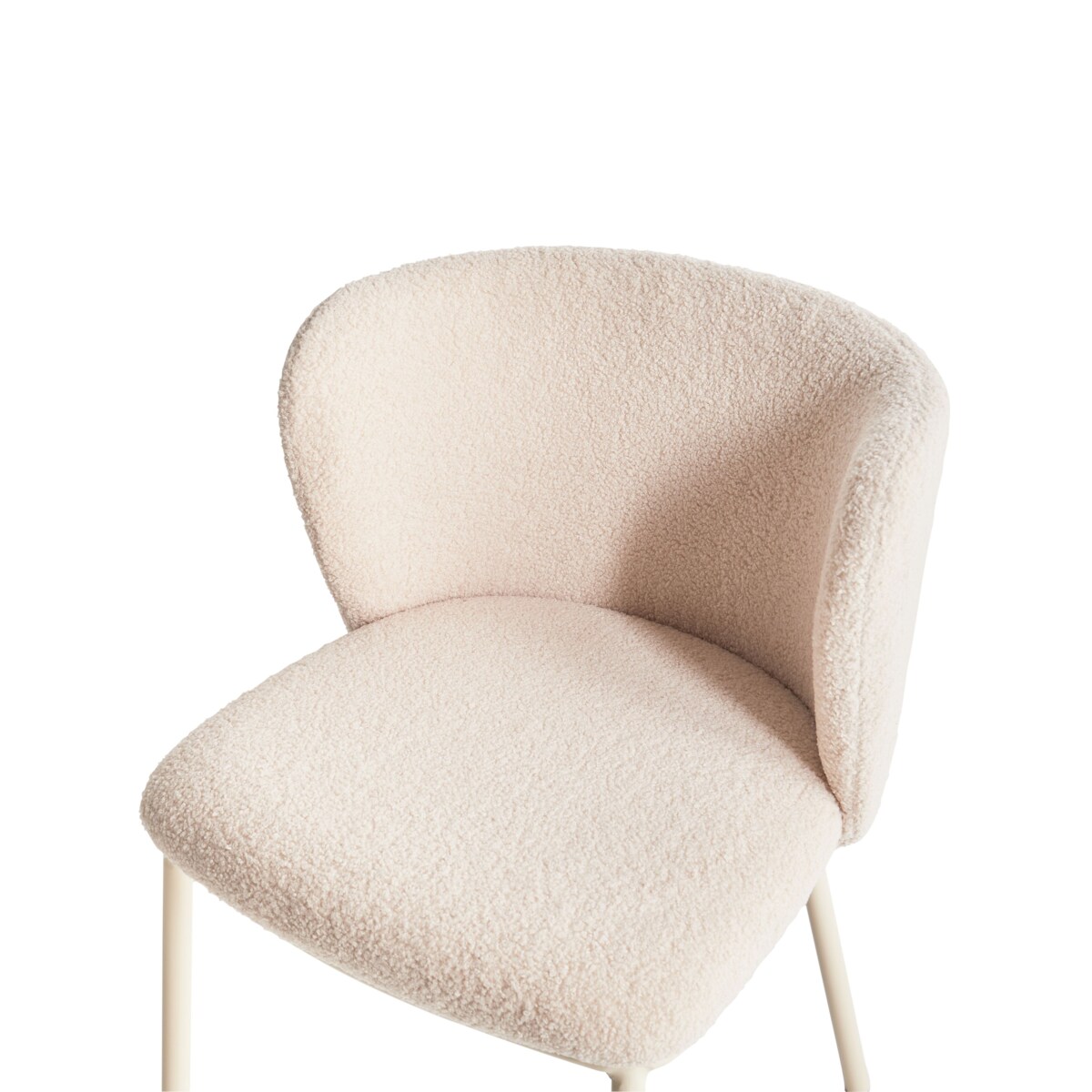 Zestaw 2 krzeseł MINA II Boucle Jasnobeżowy