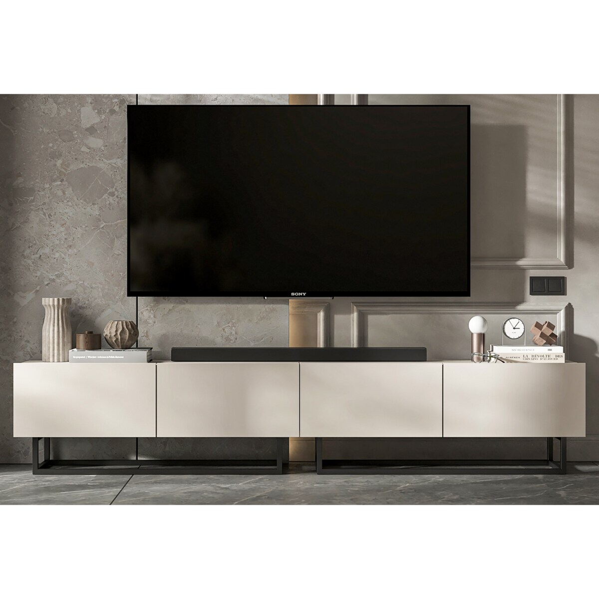 Szafka RTV Komoda Loft Industrialna Kaszmir Mat 240 cm