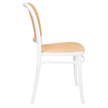 Krzesło kuchenne Wicky KH010100245 ażurowe białe ratan
