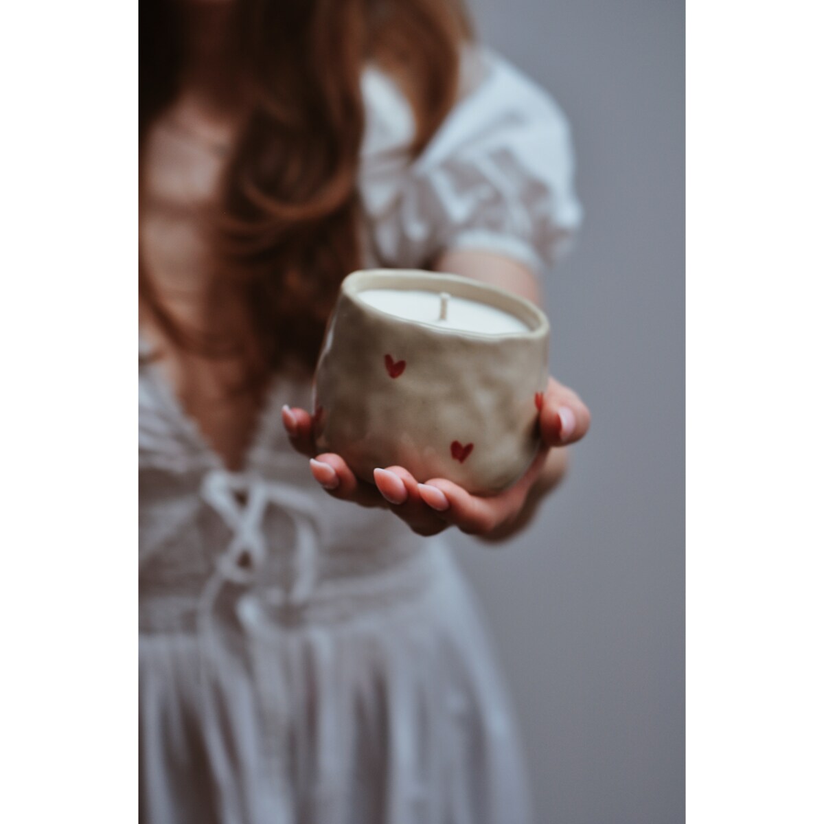 Świeca sojowa CZARKA SERDUSZKA 250 ml NATURALNA