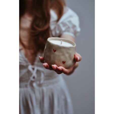 Świeca sojowa CZARKA SERDUSZKA 250 ml NATURALNA