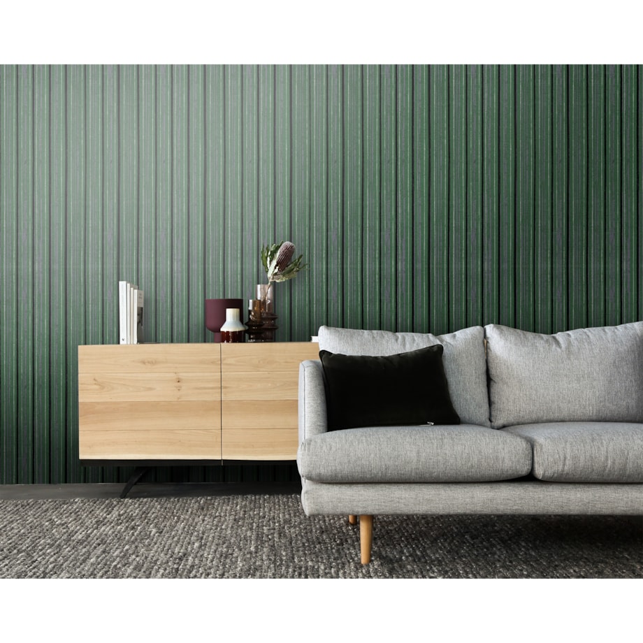 Tapeta Zielone paski, 416x254cm