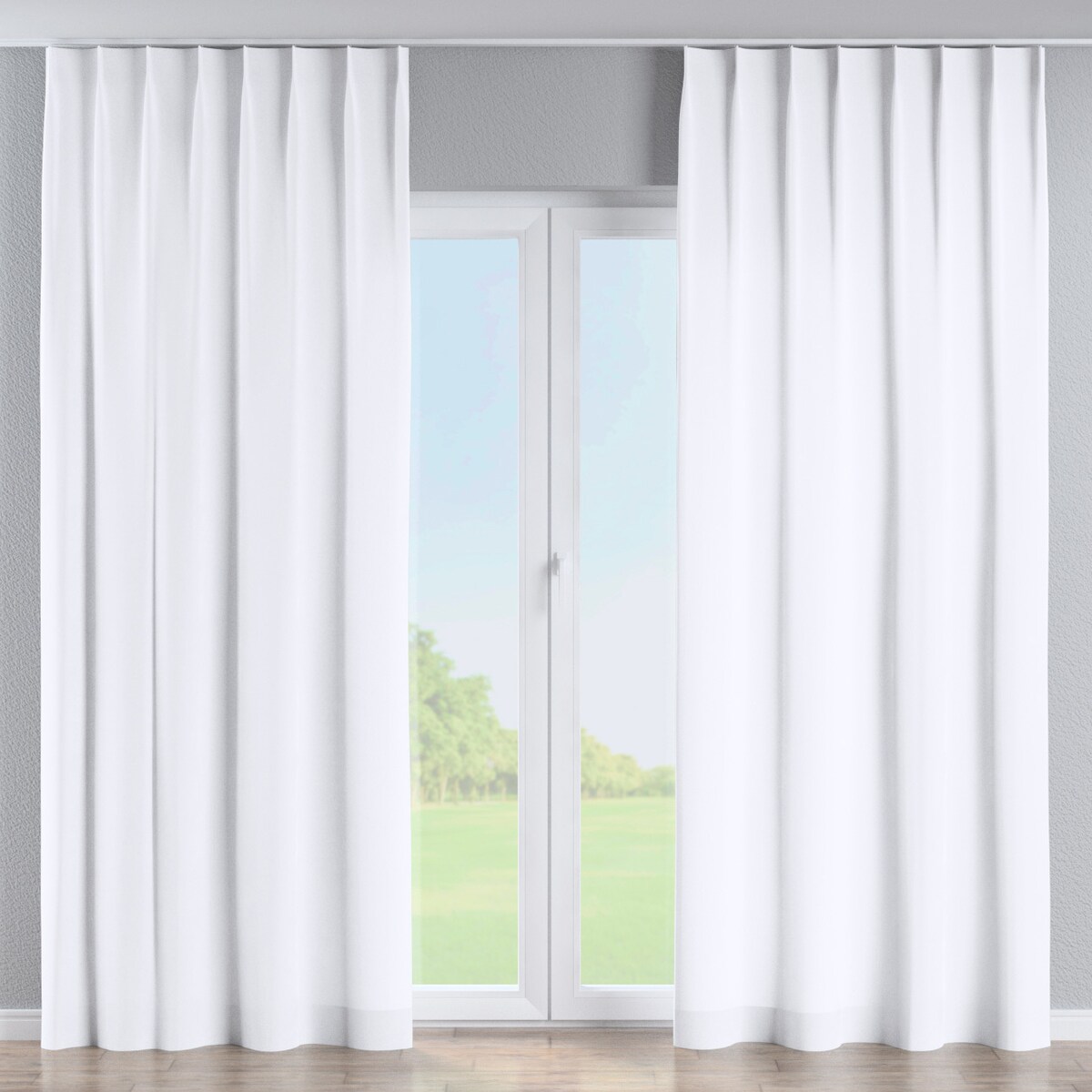 Zasłona na haczykach flex pojedynczych 130x260 śnieżnobiały