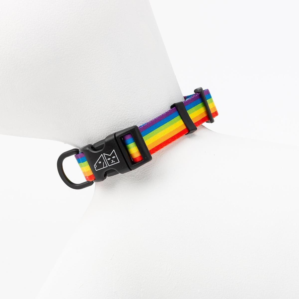 Obroża dla psa lub kota "Miłość, równość, gryzaki" - Szerokość taśmy: 38mm, Rozmiar: S