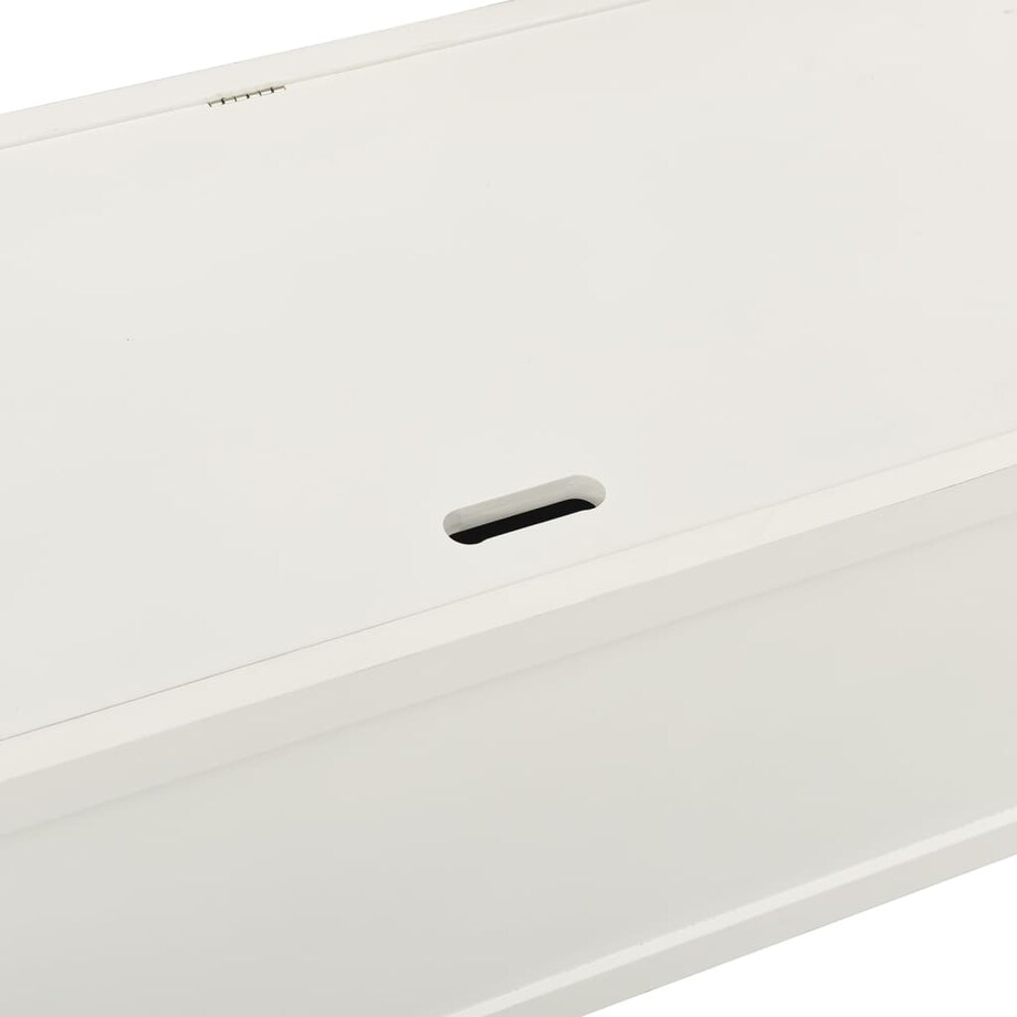 vidaXL Ławka, biała, 107x45x75,5 cm, lite drewno jodłowe
