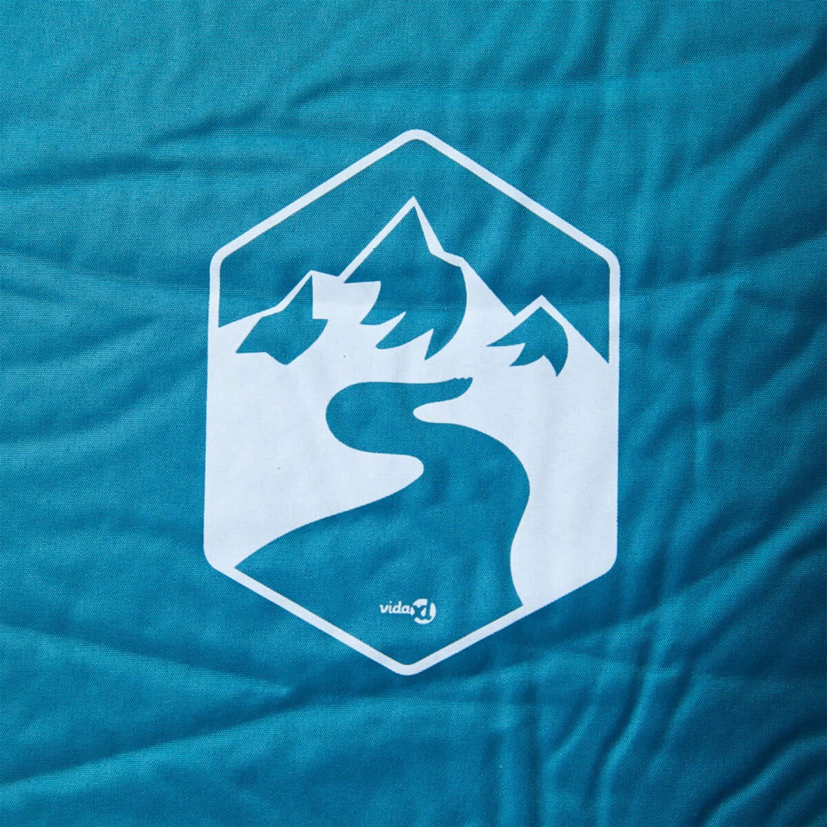 vidaXL Materac samopompujący z poduszką, 1-osobowy, turkusowy