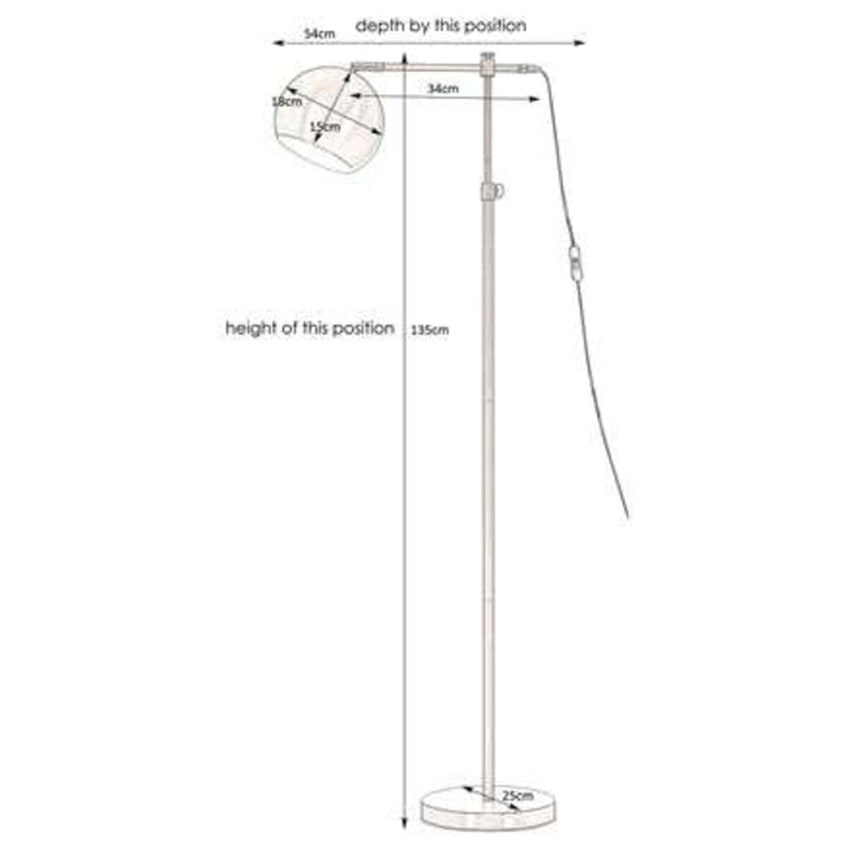 Stojąca LAMPA podłogowa CHESTER 107231 Markslojd metalowa OPRAWA kula ball brąz