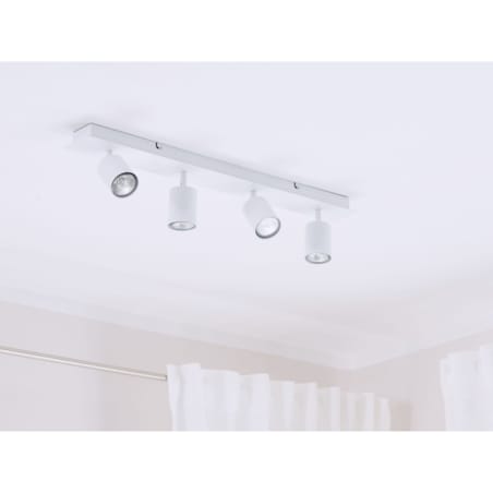 Lampa spot 4-punktowa TIGRIS Biały Metal Regulowana