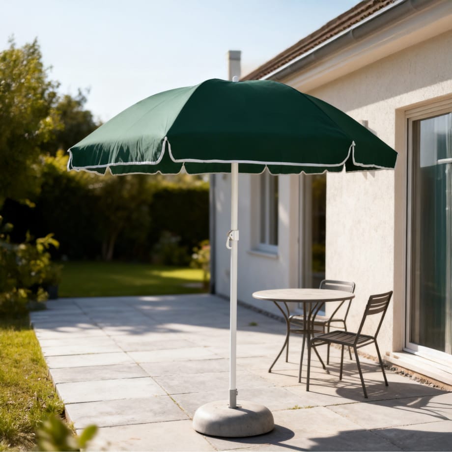 Parasol ogrodowy JUMI składany plażowy na balkon taras łamany z falbaną 240 cm 1 szt.