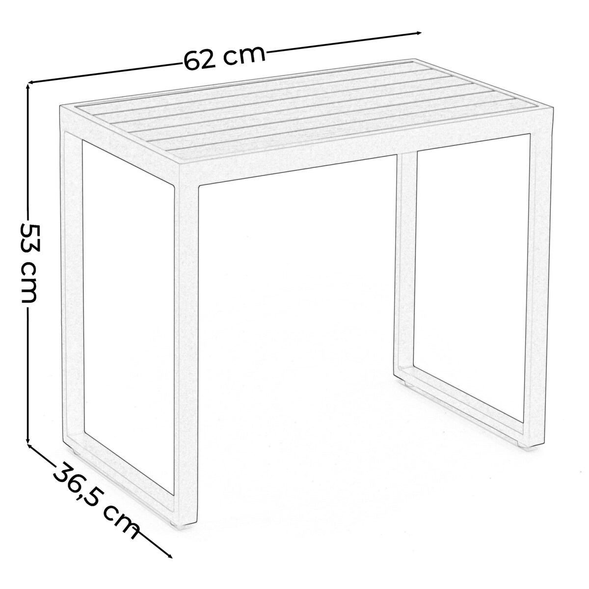 Zestaw mebli ogrodowych aluminiowe nowoczesne ATOL 2 grafitowo beżowe
