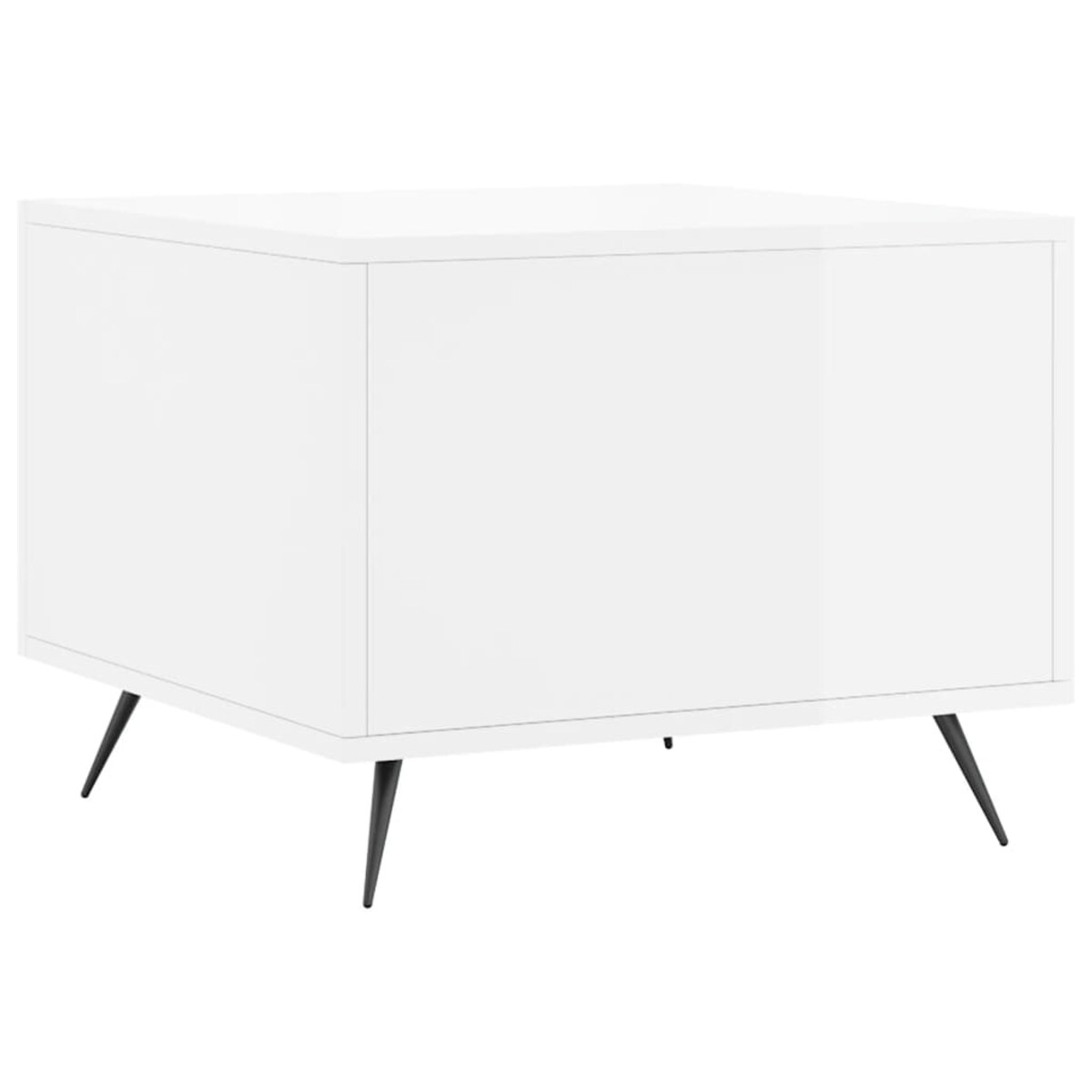 vidaXL Stolik kawowy, biały o wysokim połysku, 50x50x40 cm