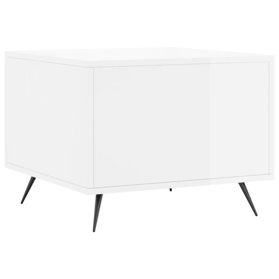 vidaXL Stolik kawowy, biały o wysokim połysku, 50x50x40 cm