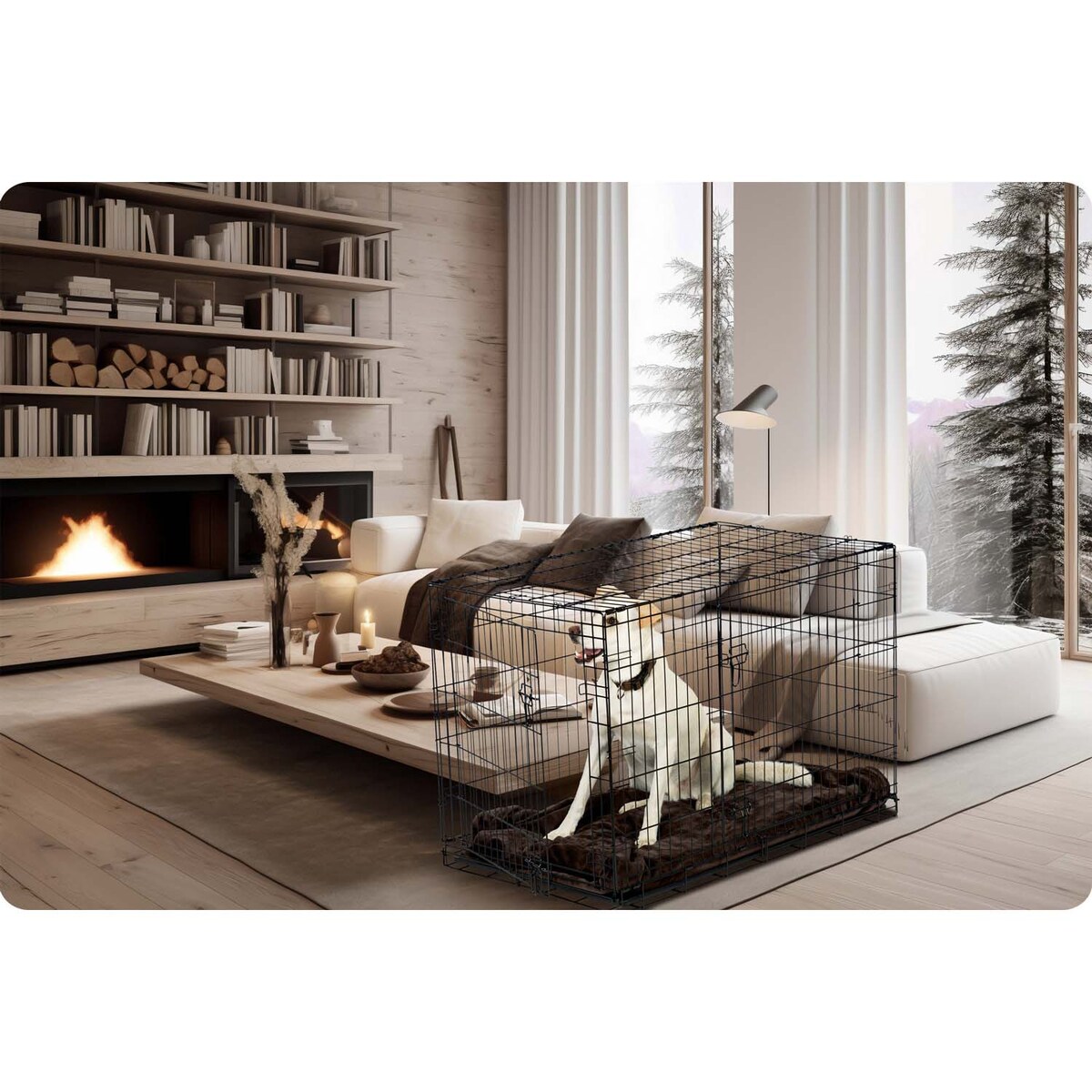 Klatka dla psów + legowisko 107x71x77 cm Pethaus 620200-606200