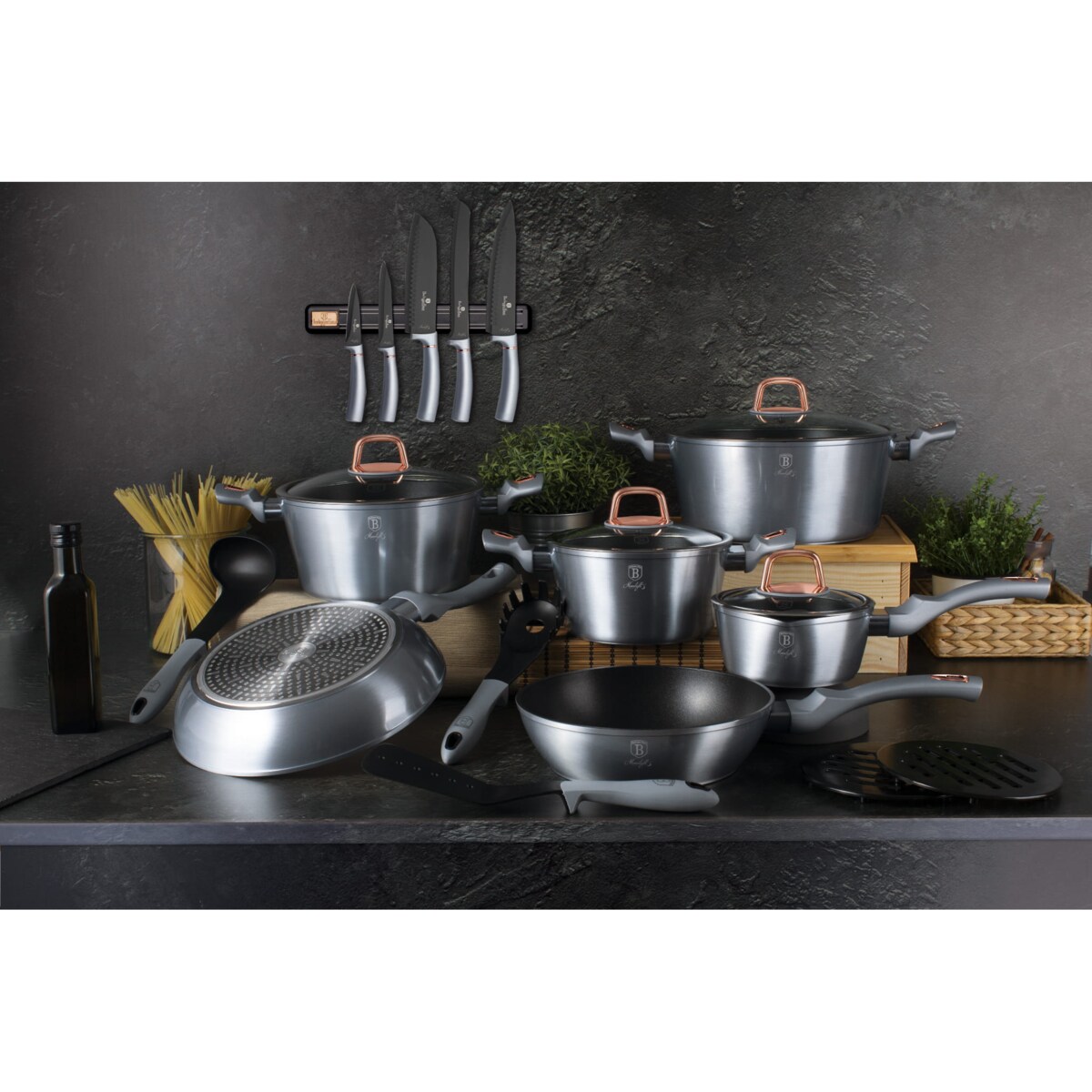 Garnek tytanowy 20cm 2.5L BERLINGER HAUS Moonlight