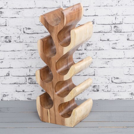 Stojak na wino Depok 68,5 cm natural, 27 x 19,5 x 68,5 cm