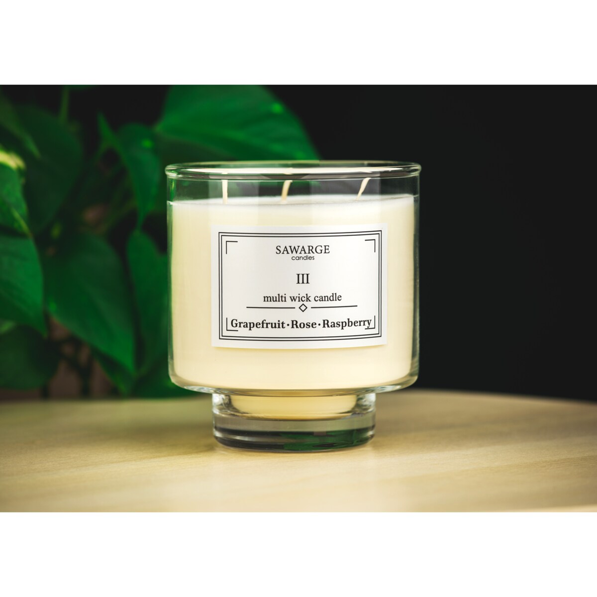 Świeca Zapachowa Sojowa No3 /50h/ Malina Róża Grapefruit 450g