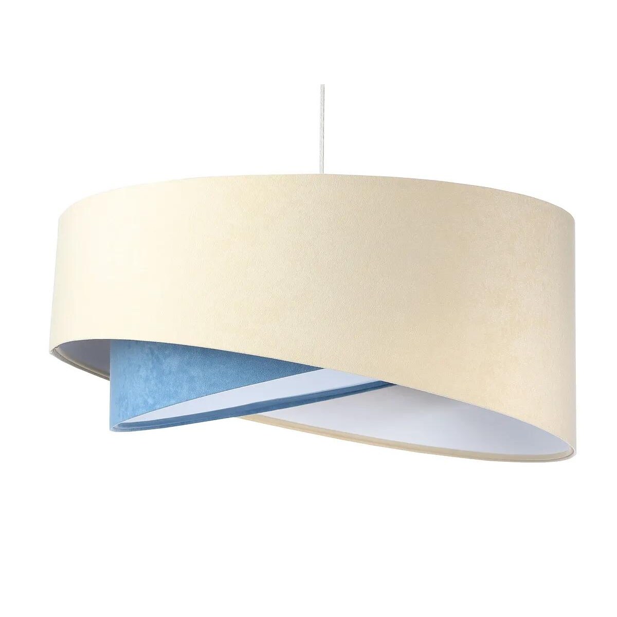 Lampa wisząca BEIGE beżowa/niebieska/biała