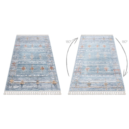 Dywan nowoczesny BELLE BF13C niebieski / beż 120x170 cm