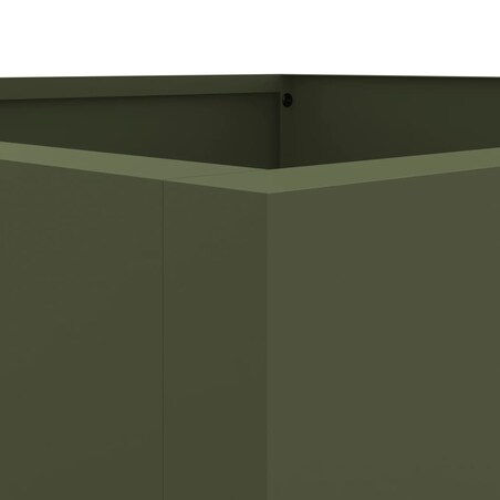 vidaXL Donica, oliwkowa, 52x48x75 cm, stal