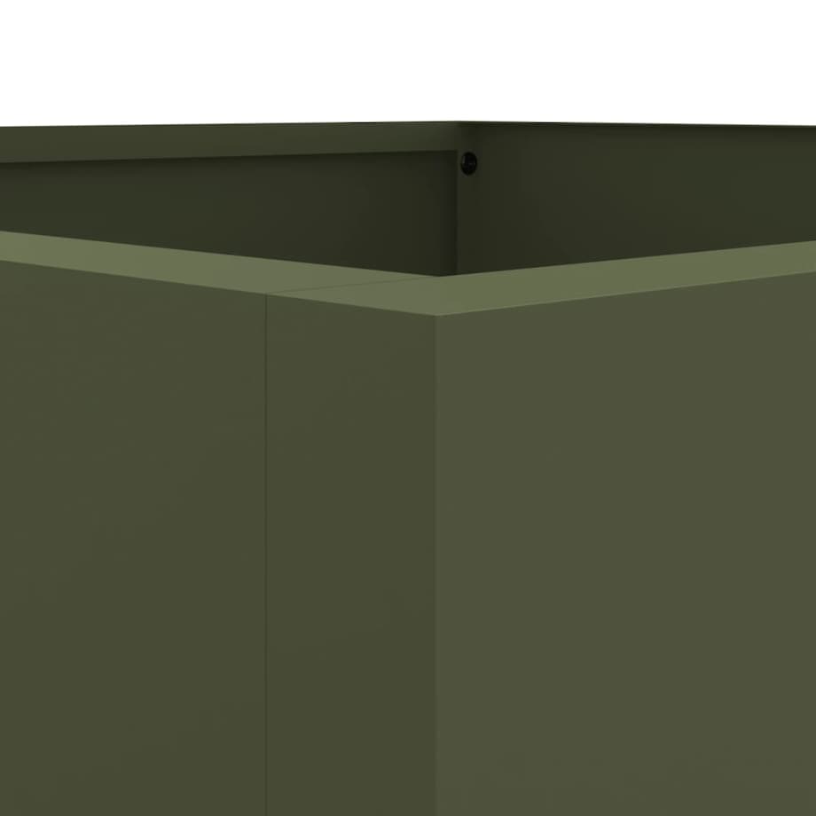 vidaXL Donica, oliwkowa, 52x48x75 cm, stal
