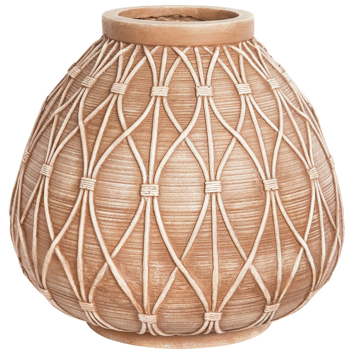 Wazon na kwiaty DOMOKOS Ceramika 38 cm Jasnobrązowy