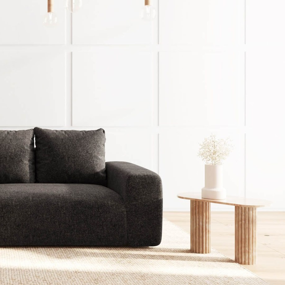 Monce Sofa narożna lewa antracytowa