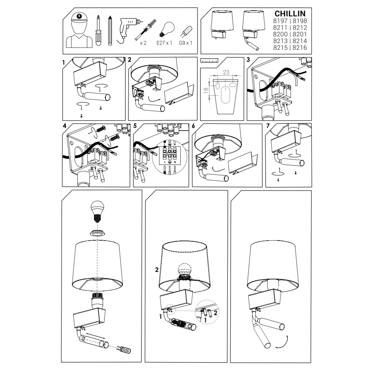 Lampa ścienna 8214 CHILLIN Zielono-złoty Nowodvorski