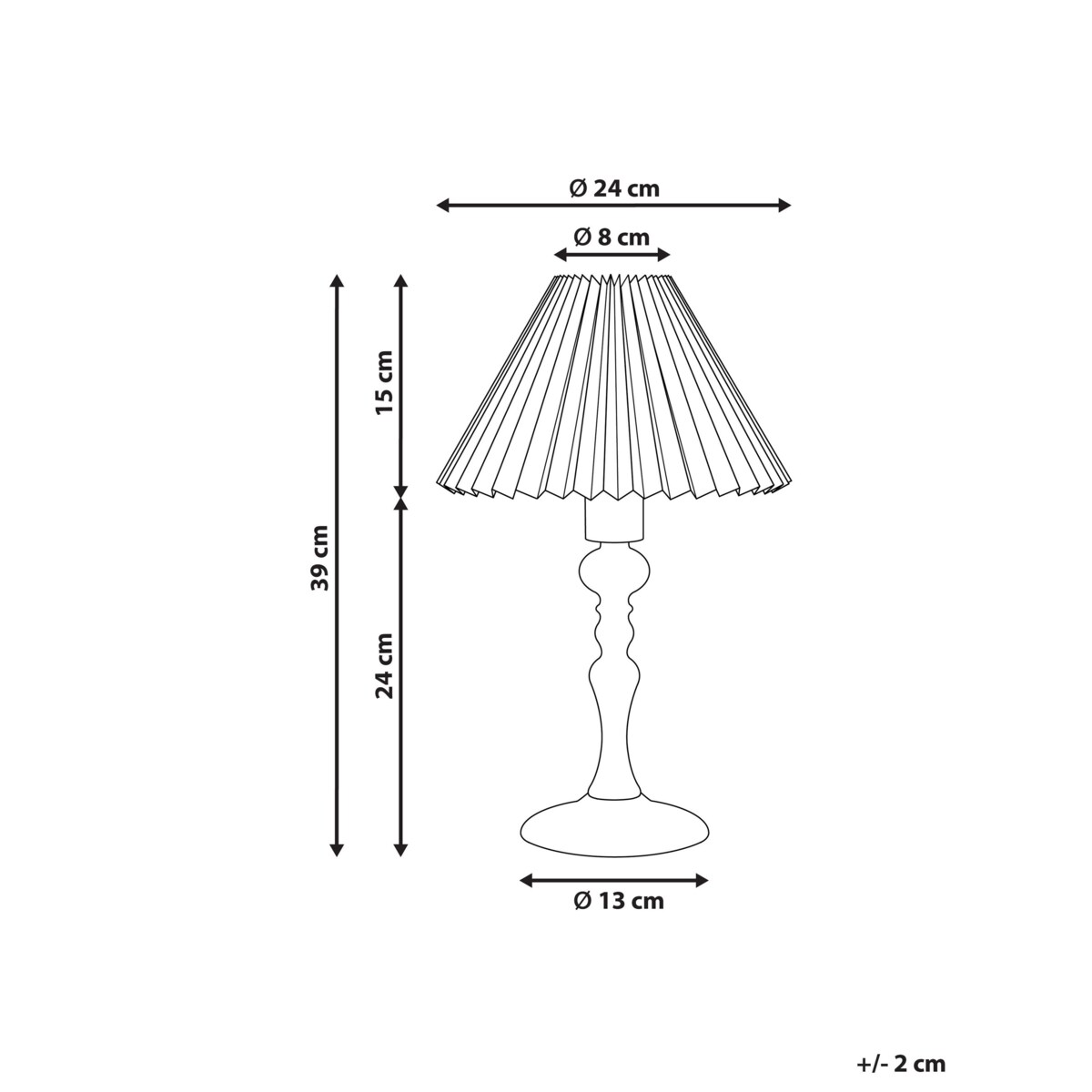Lampka nocna drewniana ciemna COOKS