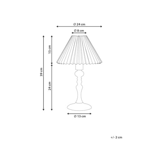 Lampka nocna drewniana ciemna COOKS