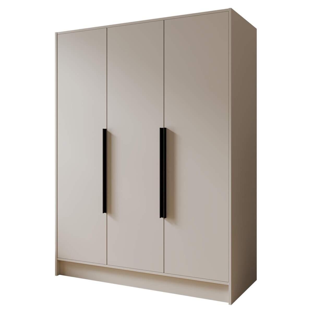 Szafa 150 gładka ORTO bez lustra z czarnymi uchwytami, kaszmirowa