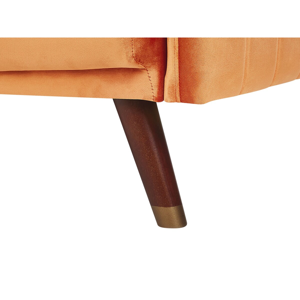 Sofa rozkładana SENJA Welur Pomarańczowy dla 3 osób