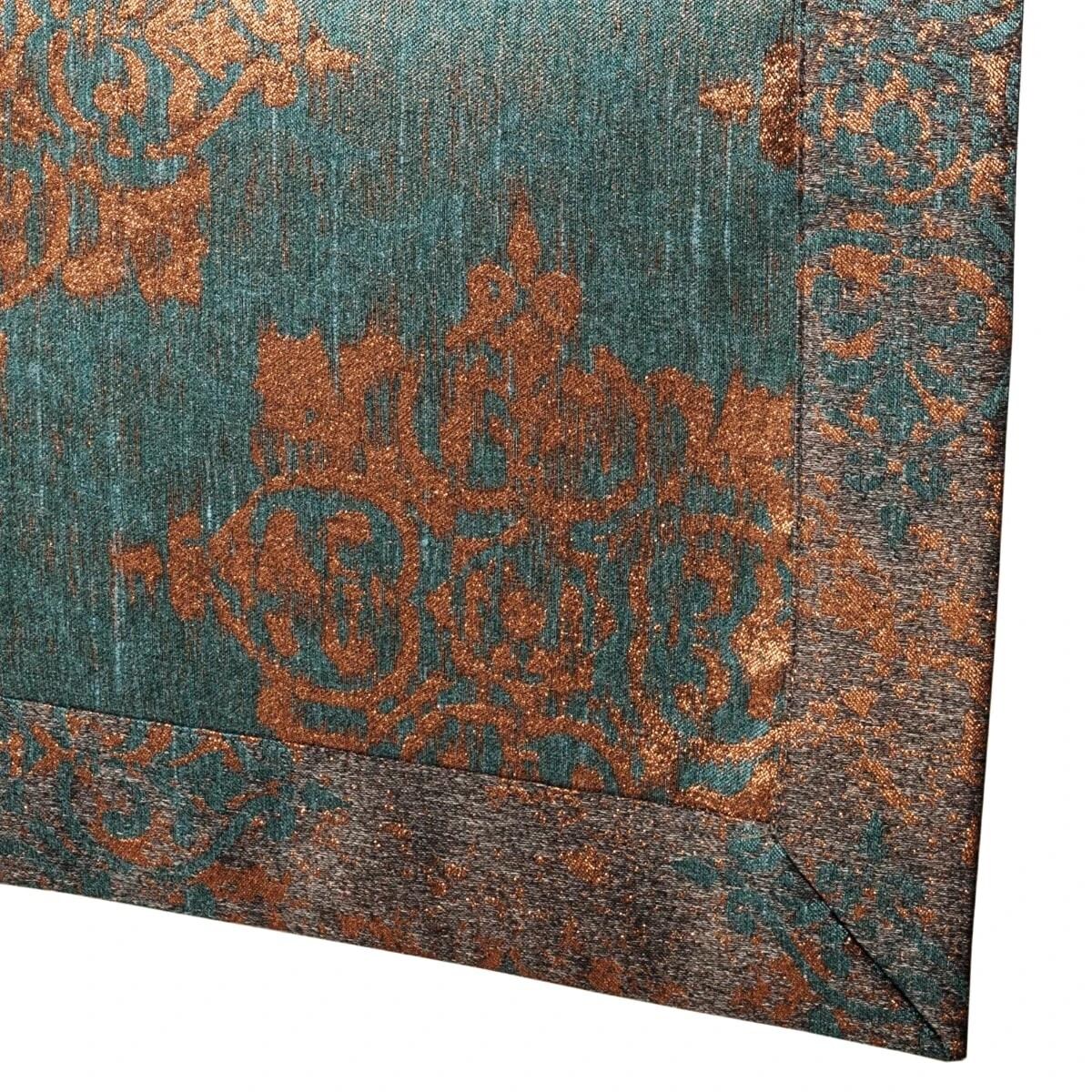 Bieżnik na stół plamoodporny Miedziany Ornament - 40x240 cm - złoty