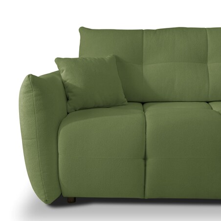 Narożnik z funkcją spania do salonu BOSE, prawostronny, zielony