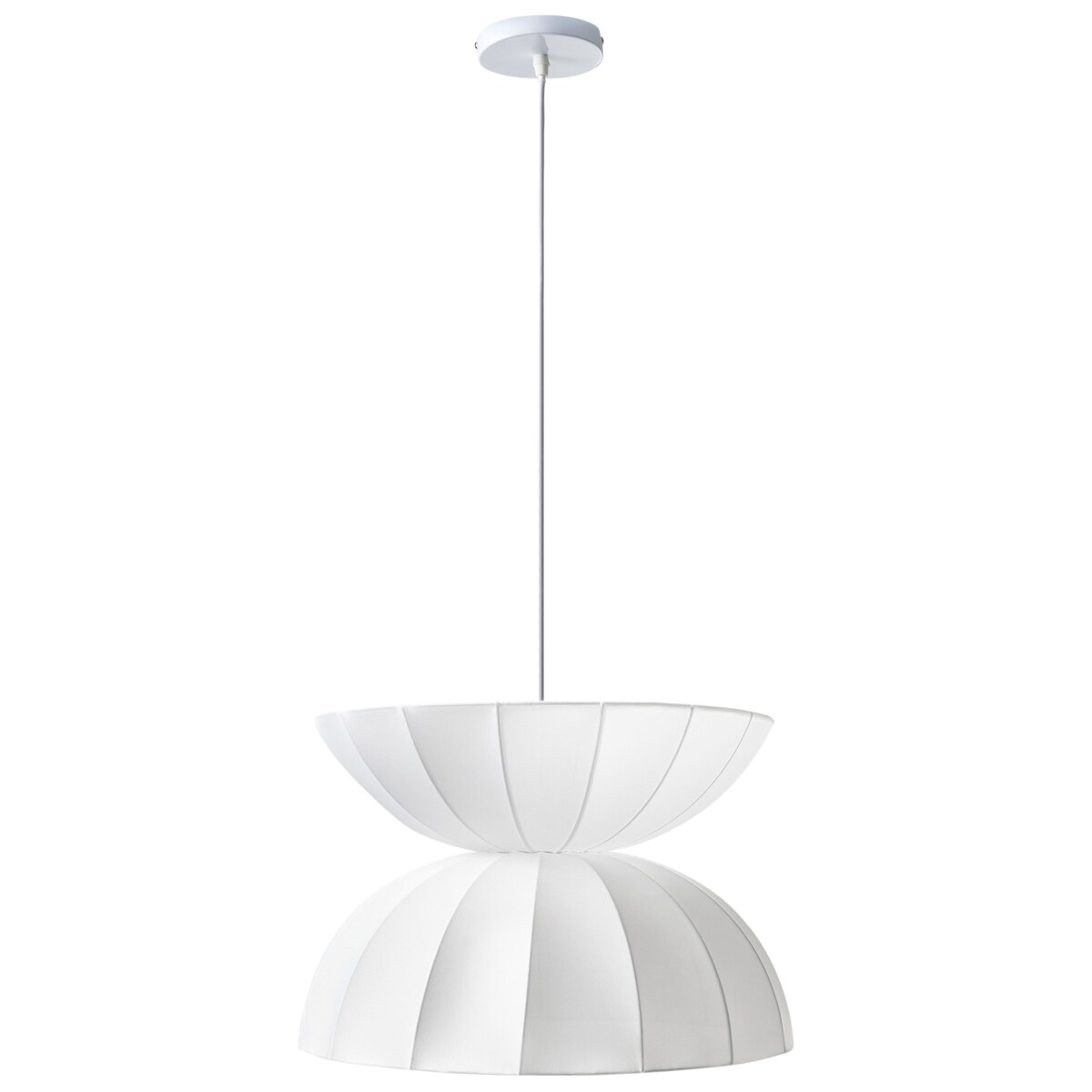 Lampa wisząca DEBONS Jedwab syntetyczny Biały