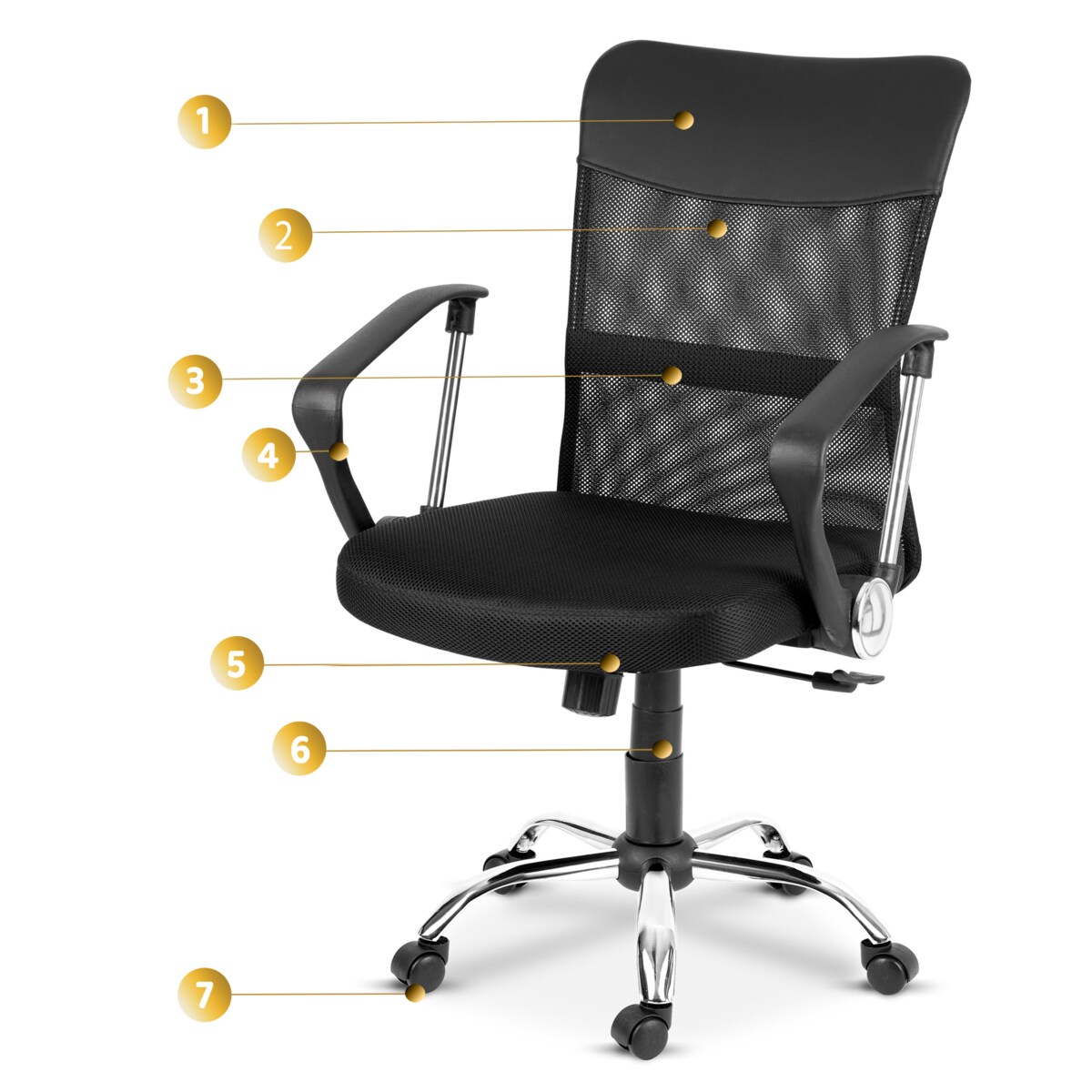 Fotel biurowy obrotowy krzesło Vensi mikrosiatka Sofotel