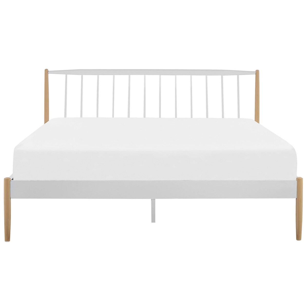 Łóżko metalowe 180 x 200 cm białe MAURS