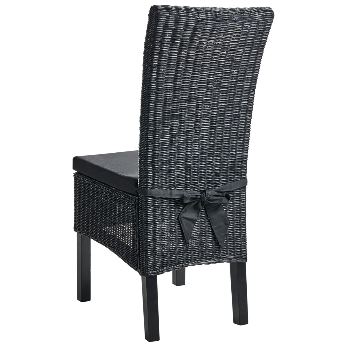 Zestaw 2 krzeseł do jadalni ANDES Rattan Czarny