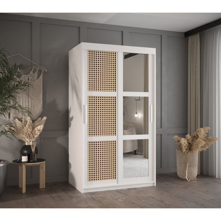 Szafa przesuwna Garderoba PLECIONKA WIEDEŃSKA 2 100 biały