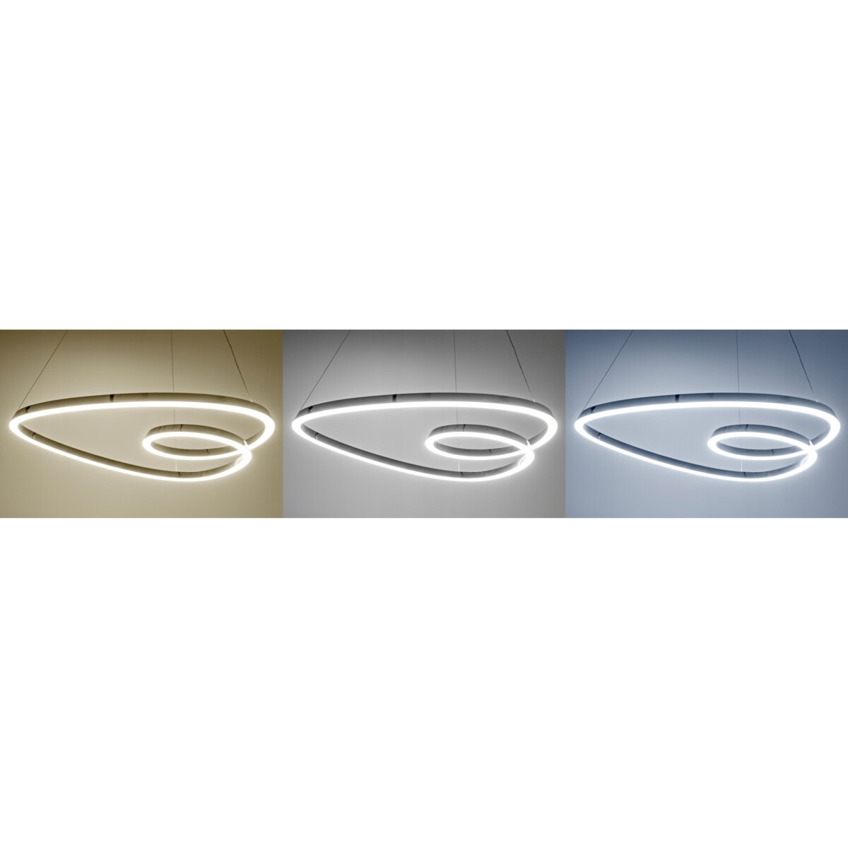 Lampa Sufitowa Wisząca Metal Ring Chrom Led Pilot