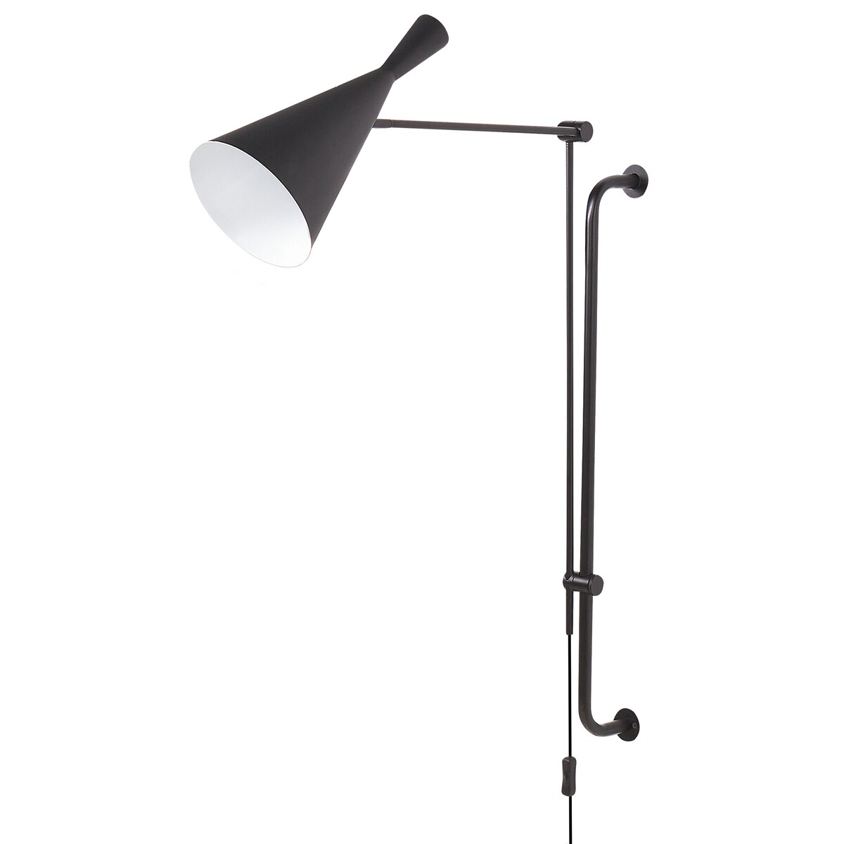 Lampa ścienna MARISA Czarny Metal Regulowana