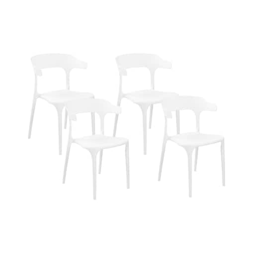 Zestaw 4 krzeseł do jadalni białe GUBBIO