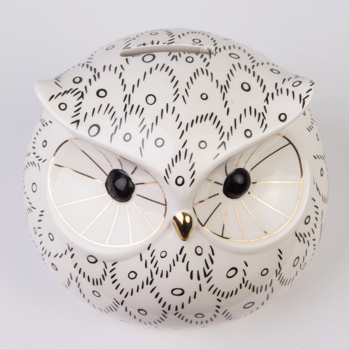 Skarbonka ceramiczna - 11,5x12,5x12,5 cm SOWA