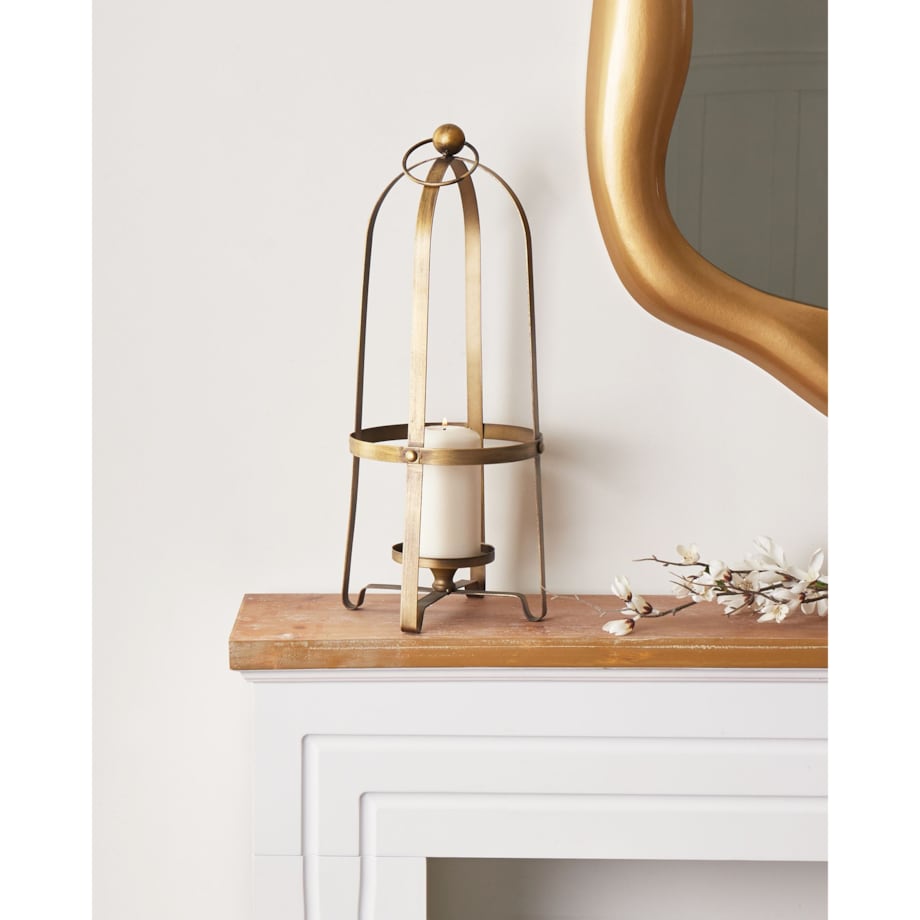 Świecznik MARAWI Metal 48 cm Złoty