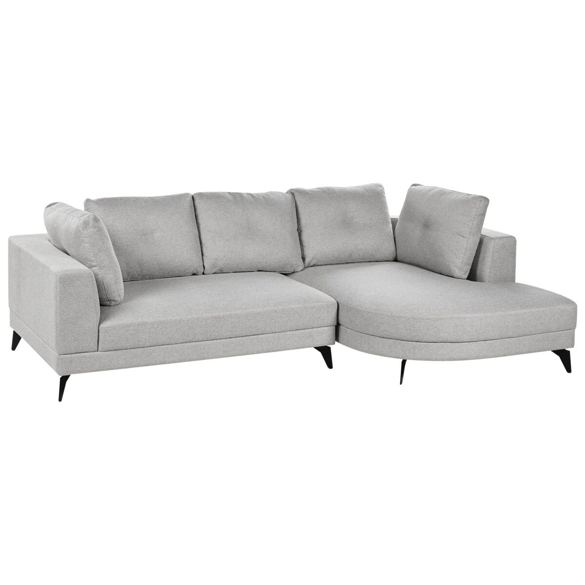 Narożnik dla 3 osób MARUM Len syntetyczny Szary Lewostronny