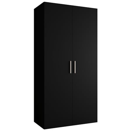Szafa uchylna otwierana BARI 1 100 wys. 202 cm Czarny + u. Srebrny