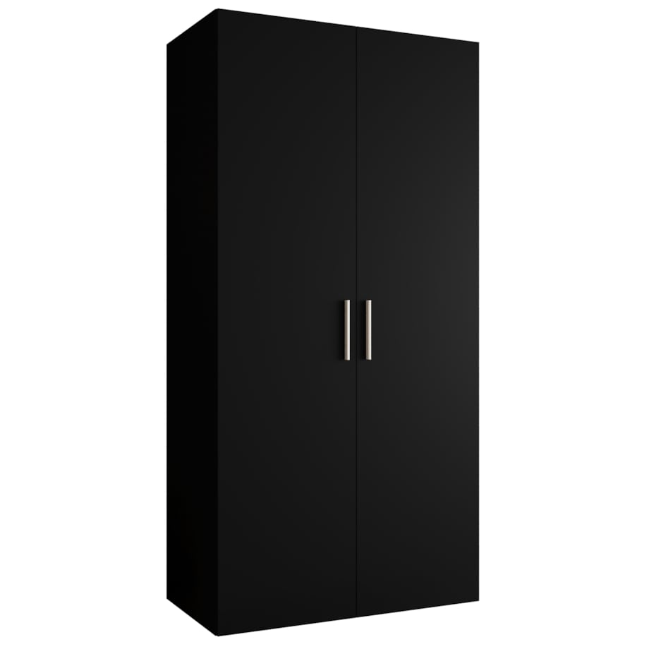 Szafa uchylna otwierana BARI 1 100 wys. 202 cm Czarny + u. Srebrny