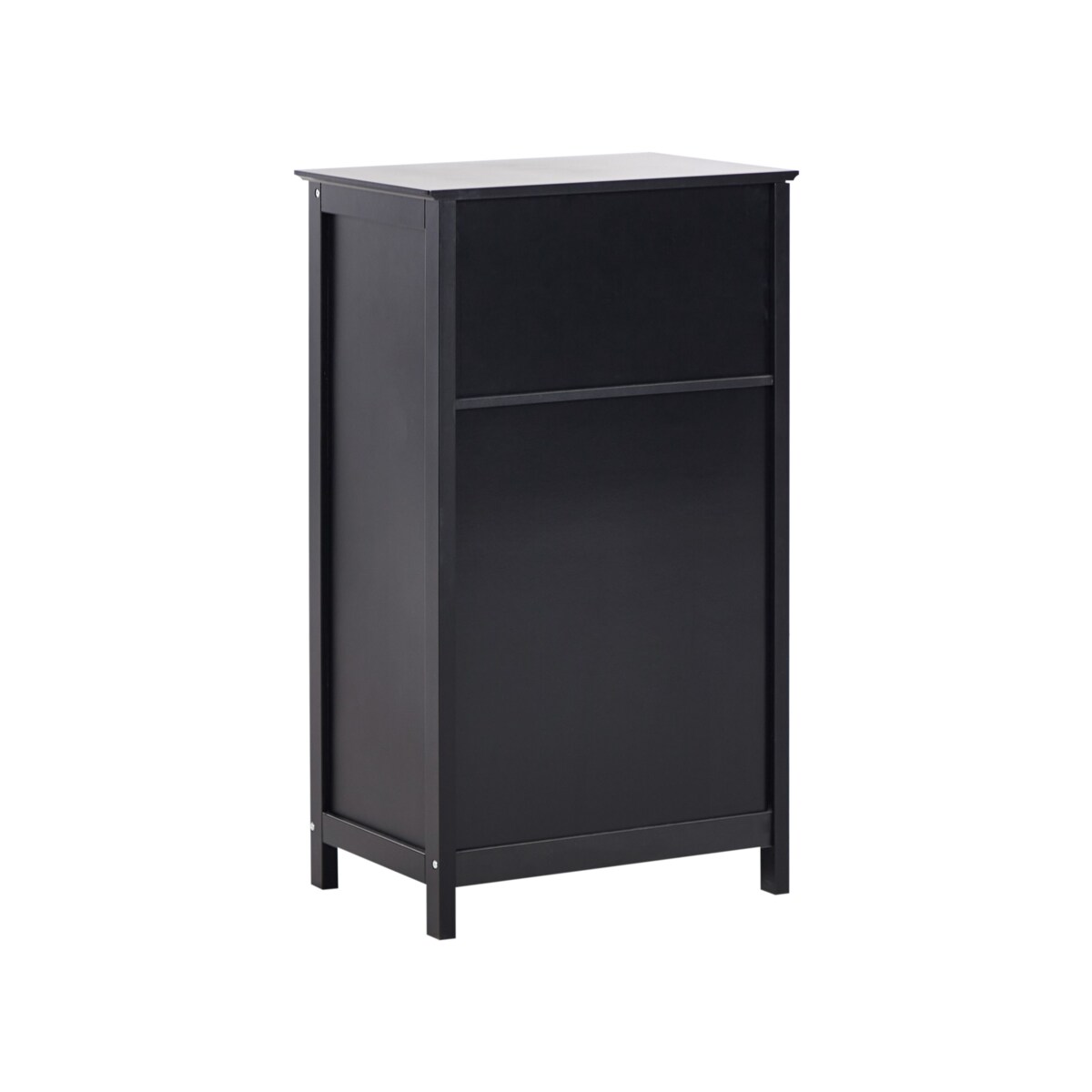 Szafka z półką na wino ze szklaną gablotą czarna CERES