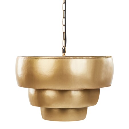 Lampa wisząca metalowa złota MBANGO