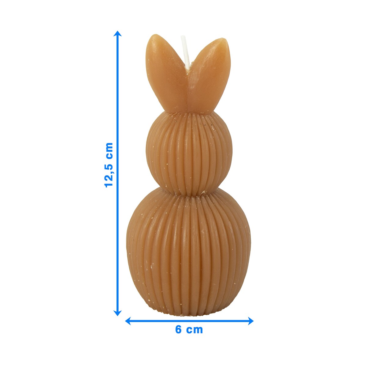 Świeczka Wielkanocna Zając Zajączek Królik Na Prezent Ozdobny Brązowa