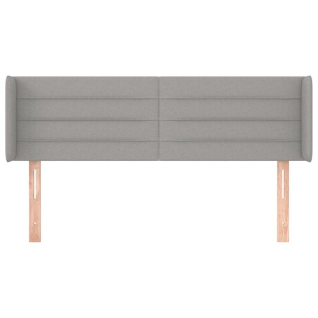 vidaXL Zagłówek uszak, jasnoszary, 147x16x78/88 cm, tkanina